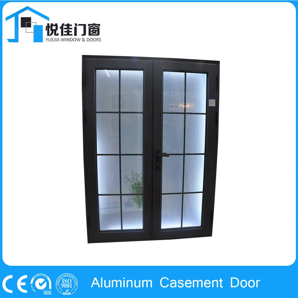 broken bridge aluminum casement double door with