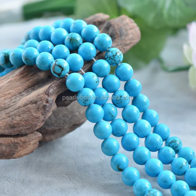 wholesale price design of blue turquoise stone, natural