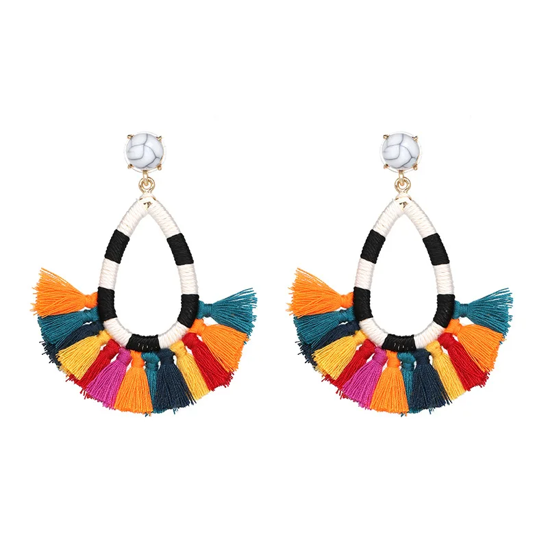 Quality Cotton Tassel Earrings Women Statement Dangle Drops Earrings For Women Fringing Earrings Jewelry, Black blue red yellow multi purple
Quality Cotton Tassel Earrings Women Statement Dangle Drops Earrings For Women Fringing Earrings Jewelry, Black blue red yellow multi purple
