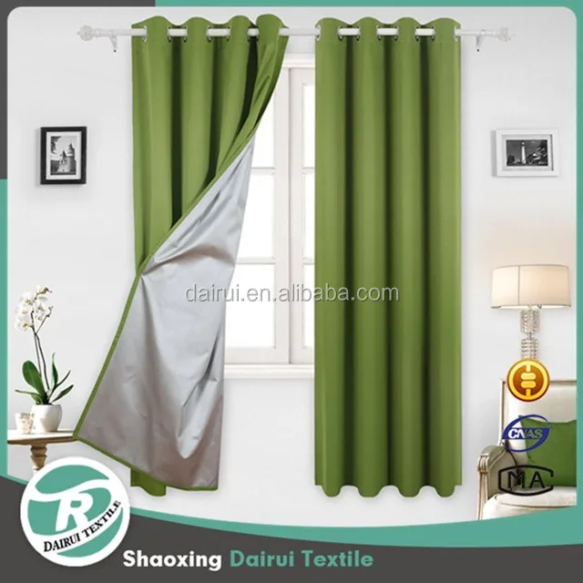 dark green thermal insulated blackout curtains