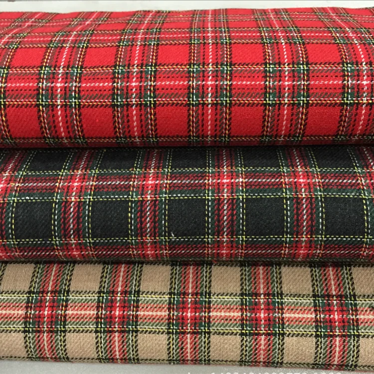 Fashion yarn-dyed twill fabric plaid pattern popular used for shirt kids' wear garment china factory supplier wholesale