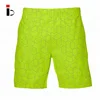 OME energy green print breathable custom mens gym shorts