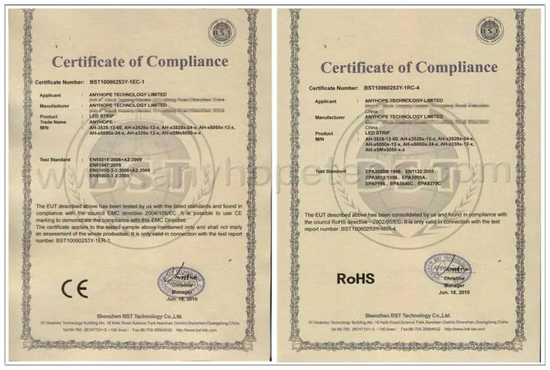 LED Strip - CE & RoHS - Anyhope Technology Limited--Logo-0820