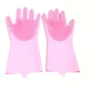 Household Magic Kitchen Silicone Dish washing Scrubber Cleaning Gloves