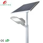 Factory direct sale high lumens 40w 60w 80w Lithium battery outdoor led solar panel all in two street light