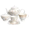 China supplier gold plated coffee tea set beautiful teapot sets for parties