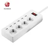 New smart US/EU ac power strip 6 USB ports 4 outlet wall power extension socket with Surge protection for notebooks