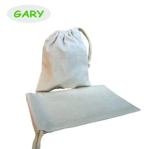 bag plain canvas/cotton cosmetic/toiletry/makeup drawstring bag