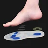 Custom made foot pain relief shock absorbing diabetes soft jelly silicone gel insole for plantar fasciitis