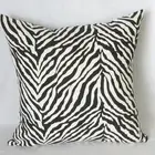 Zebra pattern pillow cover Geometric animal print pattern throw cushion pillow, 18 x 18 inches