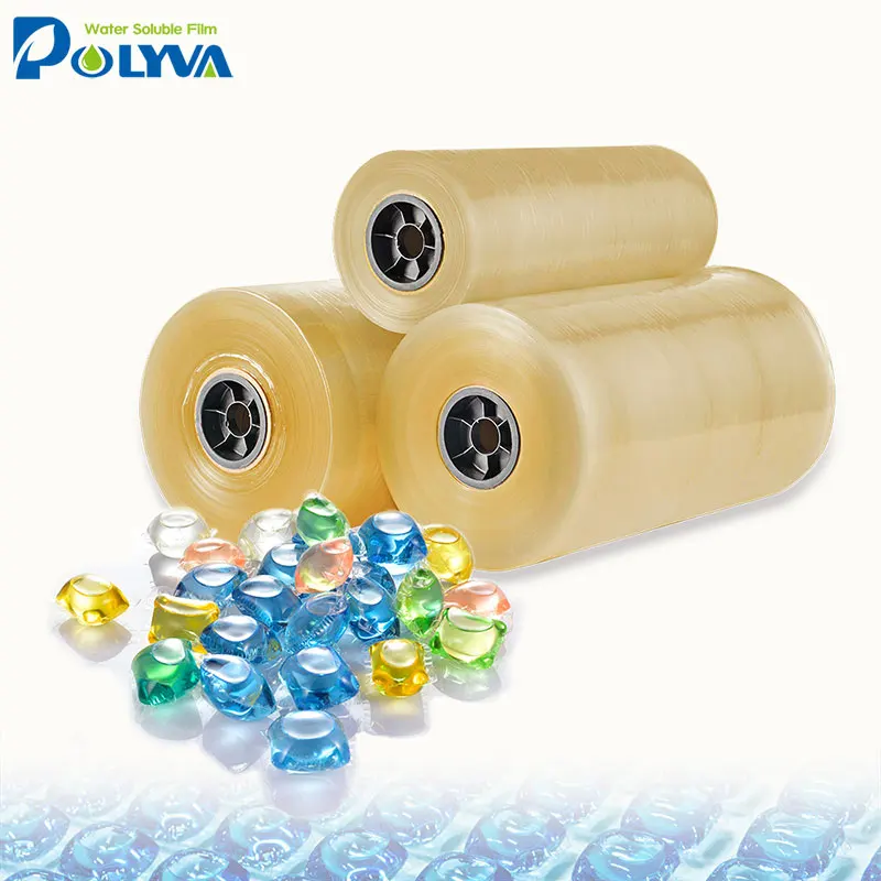 China high quality transparent cold water soluble pva film for laundry pods washing capsules