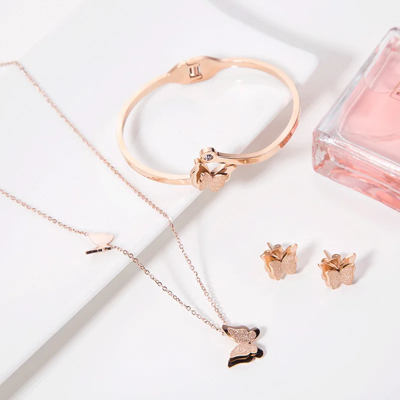 Wholesale Double Layer Butterfly Earrings Rose Gold Plated Frosted Double Layer Scrub Butterfly Ear Stud Earrings, Gold;silver;black
Wholesale Double Layer Butterfly Earrings Rose Gold Plated Frosted Double Layer Scrub Butterfly Ear Stud Earrings, Gold;silver;black