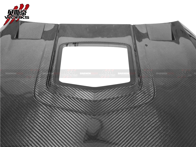 Darwinpro Black Sails Style Carbon Fiber Transparent Hood Bonnet For