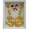 Handprint Footprint Baby 3D hand foot casting kit Family keepsake photo frame