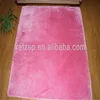 super-soft 100% polyester plush pink rose carpet