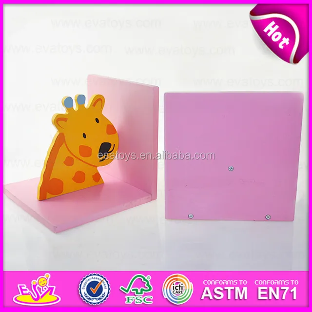 2015 promotion gift wooden bookends for kids,lovely wooden toy
