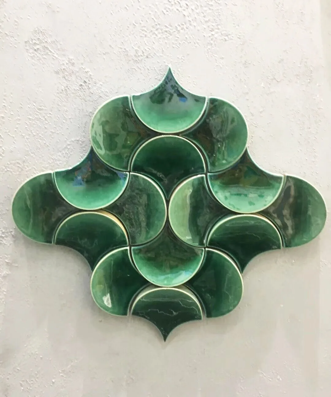 Different Pattern Tiles Glazed Finished Handmade Ceramic Wall Art Tiles