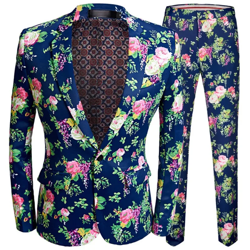 Korean European Fashion fit slim party Men 3d floral printed tuxedo casual 2piece set jackets business blazer suits
Korean European Fashion fit slim party Men 3d floral printed tuxedo casual 2piece set jackets business blazer suits