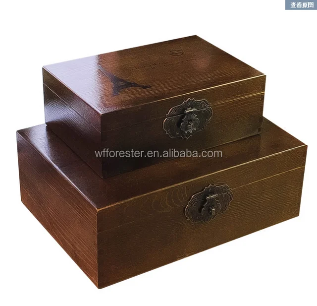 classical wooden decorative box gift box packaging wholesale hot