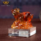 LiuLi Glass Lost-Wax art crystal Feng Shui Decoration - Pig Statue Chinese New Year Gift