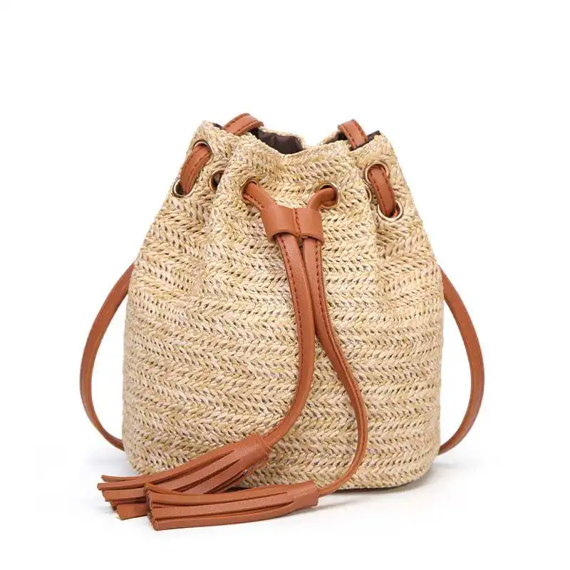 2019 Fashion Women Shoulder Straw Beach Bags Handmade Macrame Straw Bucket Bag, Customizable
2019 Fashion Women Shoulder Straw Beach Bags Handmade Macrame Straw Bucket Bag, Customizable