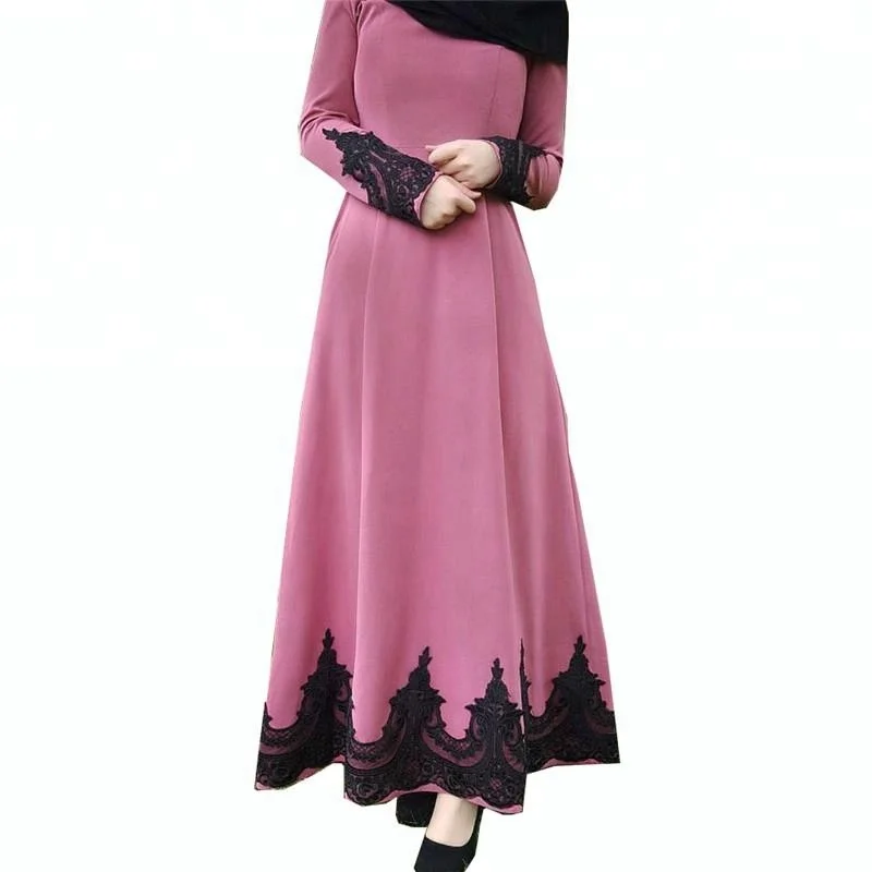 High quality lace pink umbrella abaya muslim dress
High quality lace pink umbrella abaya muslim dress