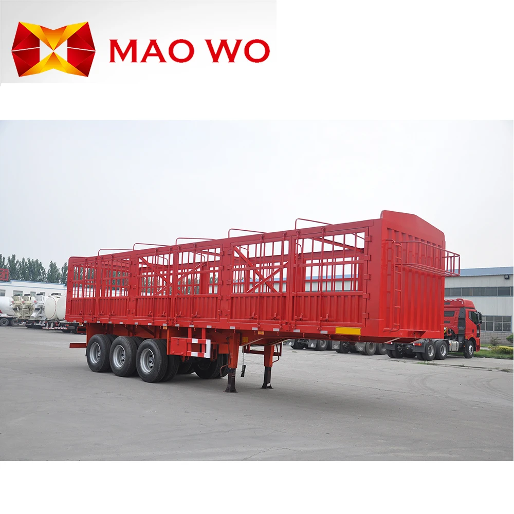 China 3 axles side panel of livestock semi trailer for sale