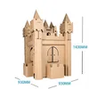Custom Big Corrugated Paper House Shaped Pretend Play Toy Models Doll Kids Educational toy