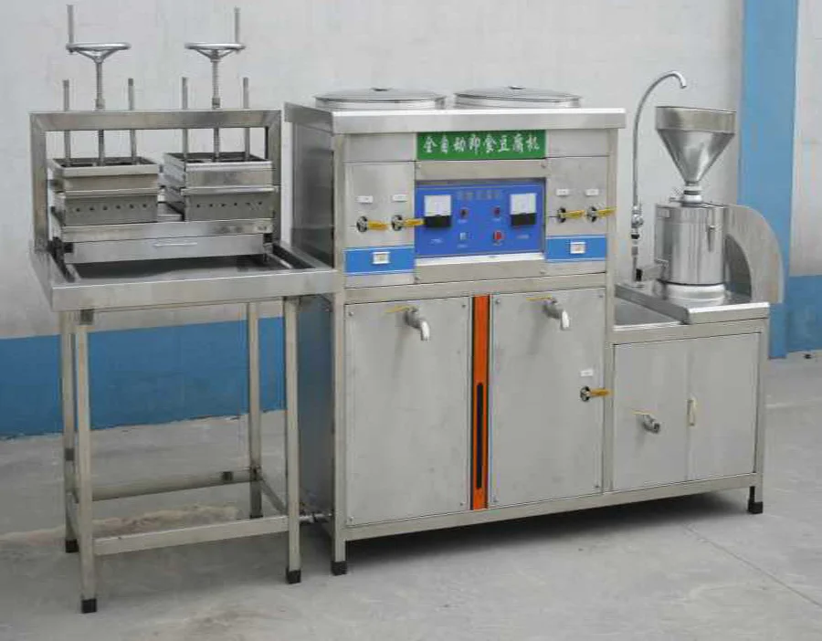 150-180kg/h Bean curd tofu mold pressed maker equipment grinding & boiling & molding machine