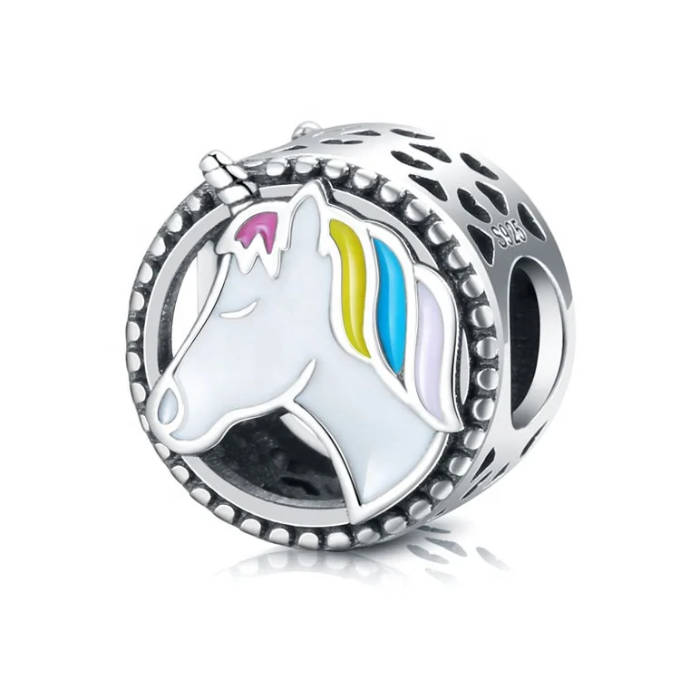925 Sterling Silver Jewelry Accessories Colorful Unicorn Charm Beads for Kids, Picture shown
925 Sterling Silver Jewelry Accessories Colorful Unicorn Charm Beads for Kids, Picture shown