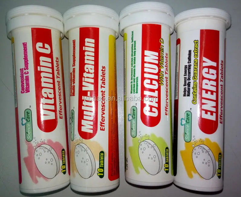 OEM effervescent guarana caffeine multivitamin vitamin c calcium tablets