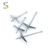 Fastener ceiling anchor eye bolt with drywall wedge spring toggle