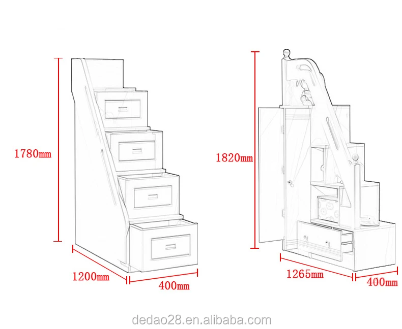 MDF Bunk bed cheap double bed modern Children bedroom furniture pink