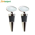 Custom logo metal zinc alloy fancy custom wine bottle stopper
