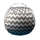 Baby Kids Stuffed Plush Animal And Stripe Fabric Storage Seat Bean Bag