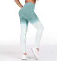 

wholesale new Seamless Leggings High Waist Ombre Yoga Pants Workout Gym Leggings Scrunch Butt Gradient Sport Yoga Leggings