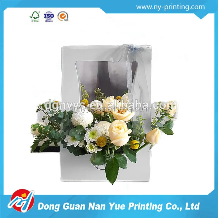 foldable flower basket /flower packaging gift boxes with paper