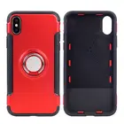 For iPhone X TPU PC Case With Standing Finger Ring Magnet For Car Phone Holder