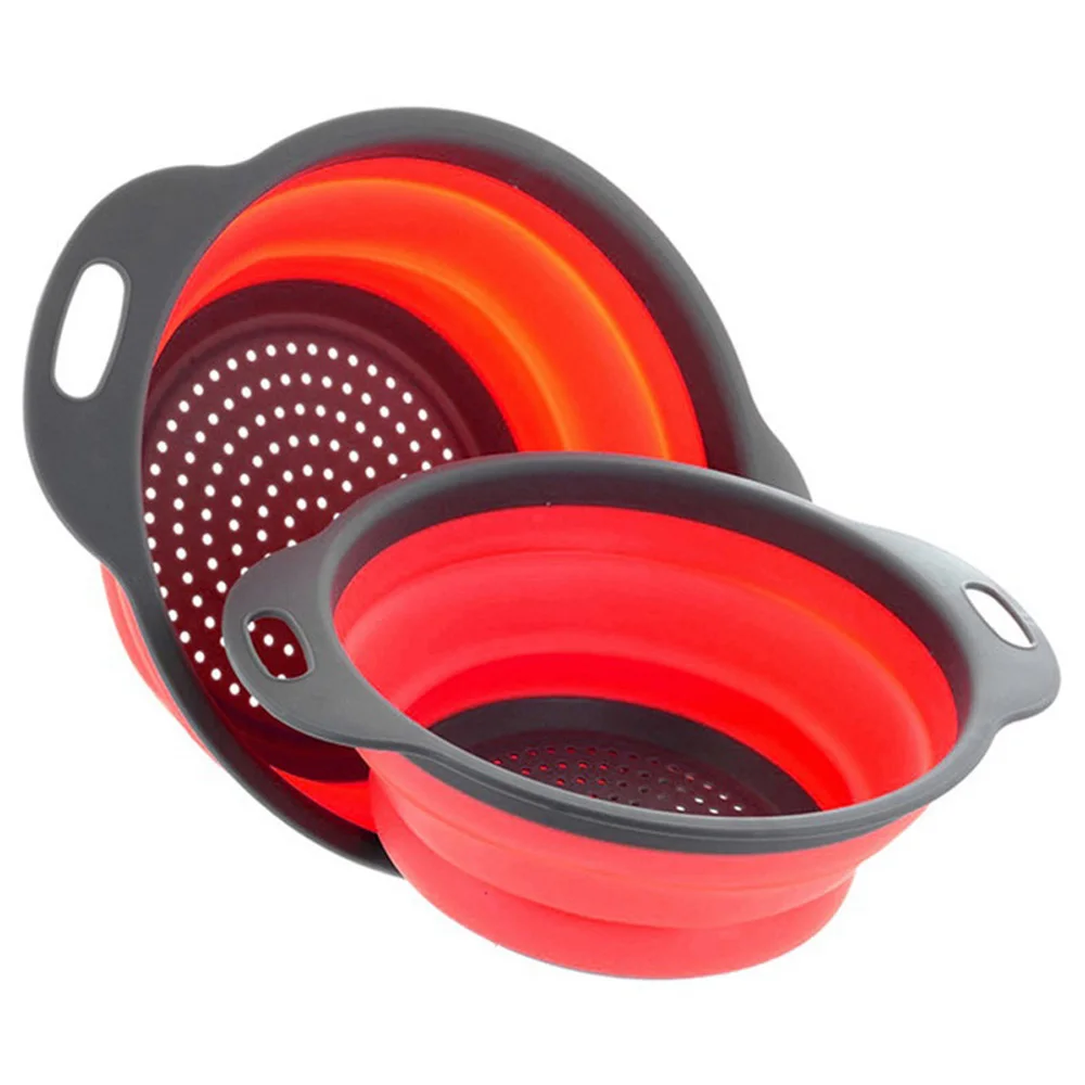 2 Pieces Vegetable and Fruit Filter Basket Collapsible Silicone Colander Basket Folding Kitchen Silicone Strainer
2 Pieces Vegetable and Fruit Filter Basket Collapsible Silicone Colander Basket Folding Kitchen Silicone Strainer