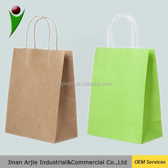 wholesale cheap custom kraft paper shopping bags brand name