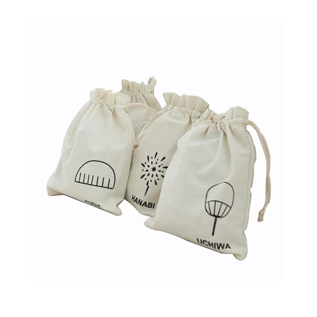 easy design silk-screen gift canvas bag draw string