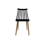 Wood Plastic Chairs Plastic Plastic Chair Price Supplier Simple Leisure Wood Legs Modern PP Plastic Dining Chairs
