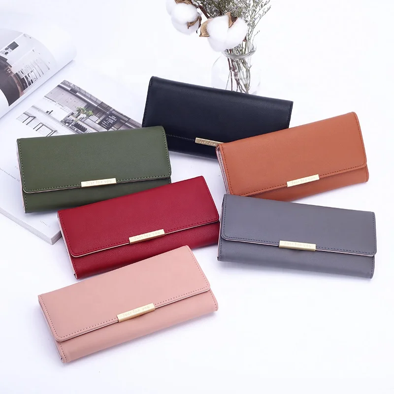 Fashion long pattern Korean simple trendy wallets for women lady leather coin purse wallet, As pictures
Fashion long pattern Korean simple trendy wallets for women lady leather coin purse wallet, As pictures