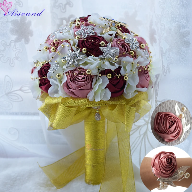 Burgundy bouquet set
