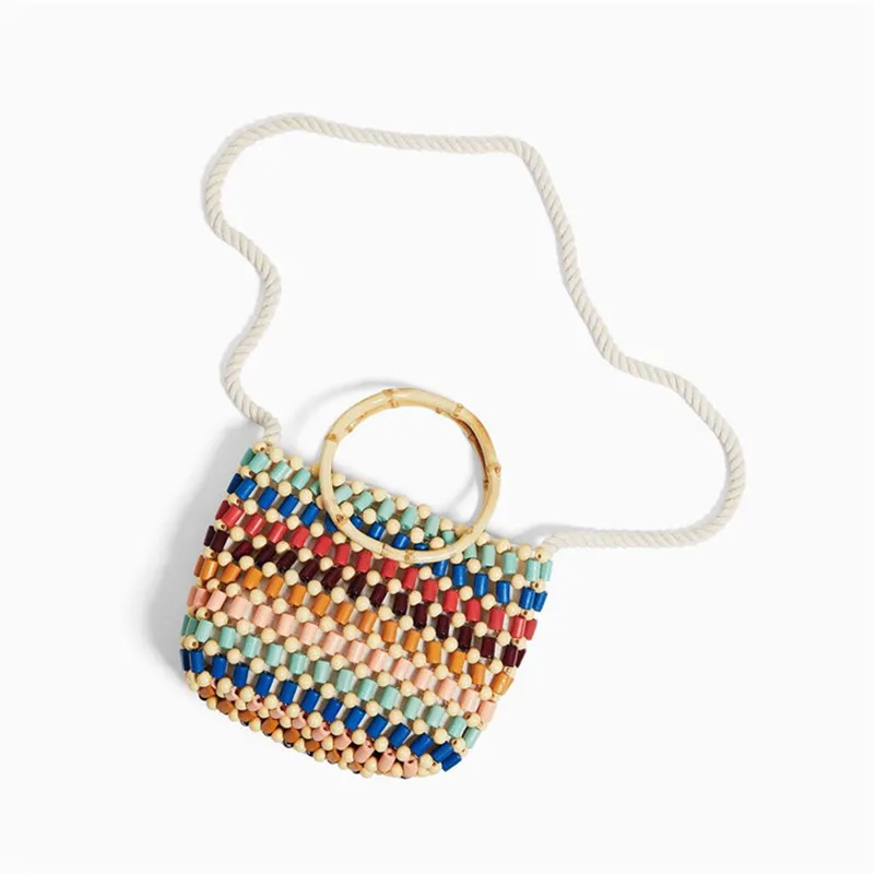 New Arrive Colorful beads woven beach bag shoulder bag crochet tote wooden beads bag for woven
New Arrive Colorful beads woven beach bag shoulder bag crochet tote wooden beads bag for woven