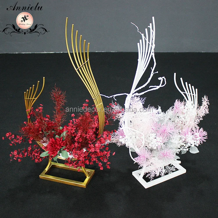 wedding centerpieces metal elegant peacock flower stand holders weddings decorations