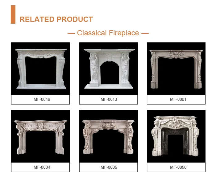 PFM white marble stone fireplace antique marble fireplace