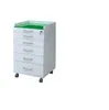 Dental mobile furniture cabinet stainless steel material 5 drawers with foot brake