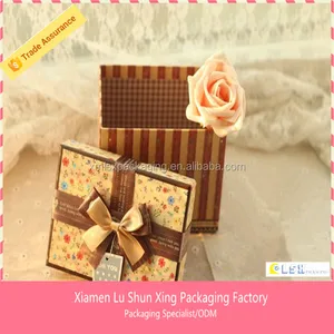 rectangular hard cardboard paper gift box with lid,christmas