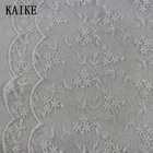 Custom embroidery organza curtain tulle mesh lace fabric